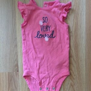 Carter's Pink Ruffled Bodysuit with Sweet Design
